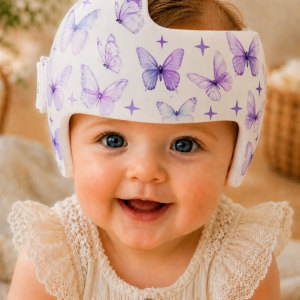 Purple Watercolor Butterflies cranial band decals